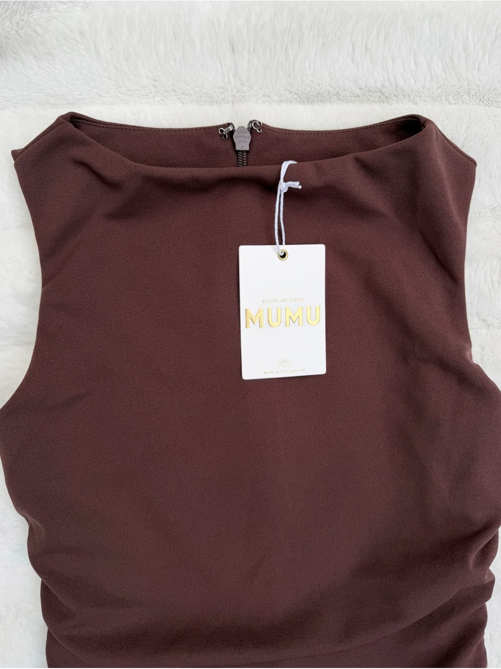 Show Me Your Mumu Aria Maxi Dress Chocolate Brown NWT XS - Picture 11 of 16